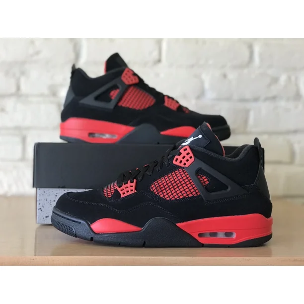 Ni - ke Ni - ke Air Jordan 4 Retro Red Thunder Men's Size 11 NEW Crimson Black CT8527-016