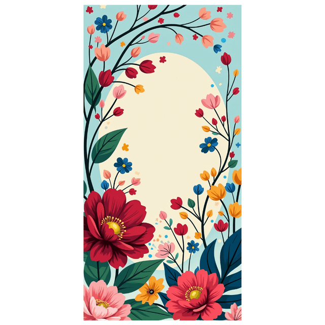 Floral Themed Colorful Backdrop Banner with Butterflies and Berries Spring Party Decorations Background Photo Booth Props Garden Gatherings Outdoor Celebrations