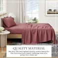 thumbnail image 2 of Cotton Heathered Melange Jersey Knit Bed Sheet Set (Twin, Heathered Dusty Rose), 2 of 7