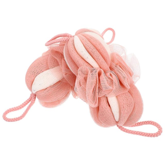 Shower Balls Lovely Bath Flower for Shower 2Pcs Pink Nylon Foaming Ball