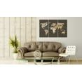 thumbnail image 2 of Tiptophomedecor World Map Wallpaper Wall Mural - Vintage Map With Blue Oceans, 2 of 4
