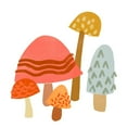 thumbnail image 2 of Vess, June Erica 20x20 White Modern Wood Framed Museum Art Print Titled - Cupcake Mushrooms III, 2 of 4