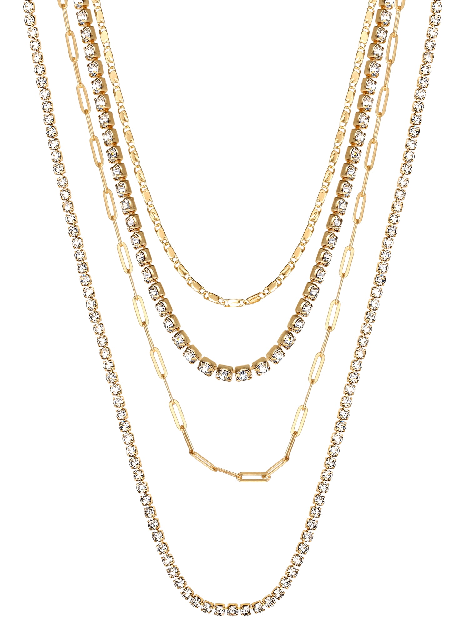 Gold tone Layer Chain Necklace