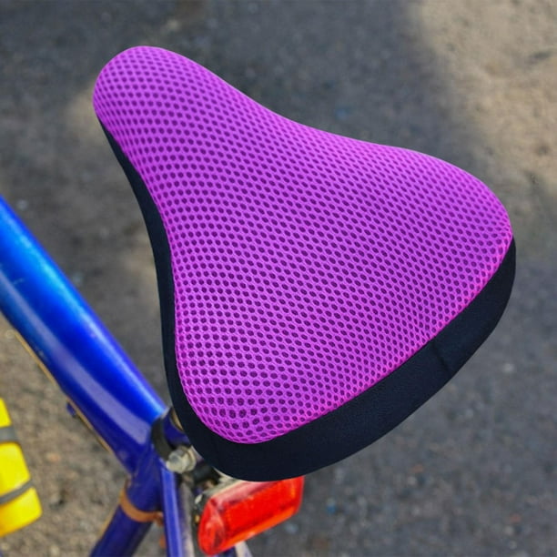 Funda para sillín de bicicleta, cómodo protector de asiento de bicicleta para hombres y mujeres, bicicleta de carretera Púrpura