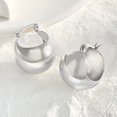 thumbnail image 5 of Retro high-end hollow earrings women's trendy gold-plated light luxury temperament hoop earrings for women Couple jewelry Valentine's Day gift, 5 of 5