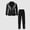 czb# Black83, variant on CUZIBR Boys Sequin Suit Formal Outfit Long Sleeve Button Notched Neck Front Pockets Jacket And Pants Performance Party Wear 2 Piece Clothes Sets,Black,4-5 Years