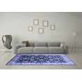 thumbnail image 3 of Ahgly Company Indoor Round Oriental Blue Traditional Area Rugs, 3' Round, 3 of 4