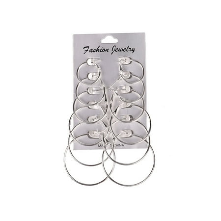 - Lavaport Women Fashion Hiphop Cool Big Circle Hoop Earring Set
