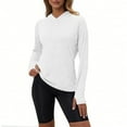 thumbnail image 2 of DHFJKG Womens Long Sleeve Tops With Thumb Hole Raglan Sleeve Hooded Fitness Lightweight Pullover Training Running Yoga Workout Stylish Tops, 2 of 7