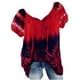 thumbnail image 2 of Puntoco 2024, tops de verano a la moda para mujer, tops de manga corta con cuello en V y encaje estampado, camisetas holgadas, blusas, 2 of 7