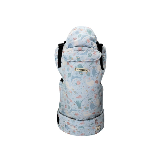 La Rebozería Portabebé Ergonómico Nukú Gabardina Estampada Firme y Ajustable