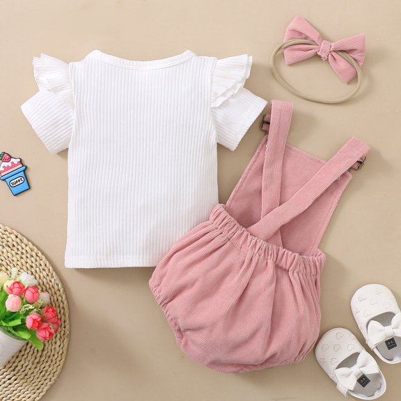 Vedolay Girls Sets 2 Piece Outfits Girl's Tie Dye Short Sleeve Round Neck T Shirt and Biker Shorts 2 Piece Summer Outfit,Pink 6 Months