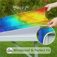 thumbnail image 6 of Colorful Tie Dye Pattern Square Fitted Tablecloth with Elastic Edge,Square Table Cover,Washable Elastic Table Cover for Home Kitchen Party Decor 36"x36", 6 of 6