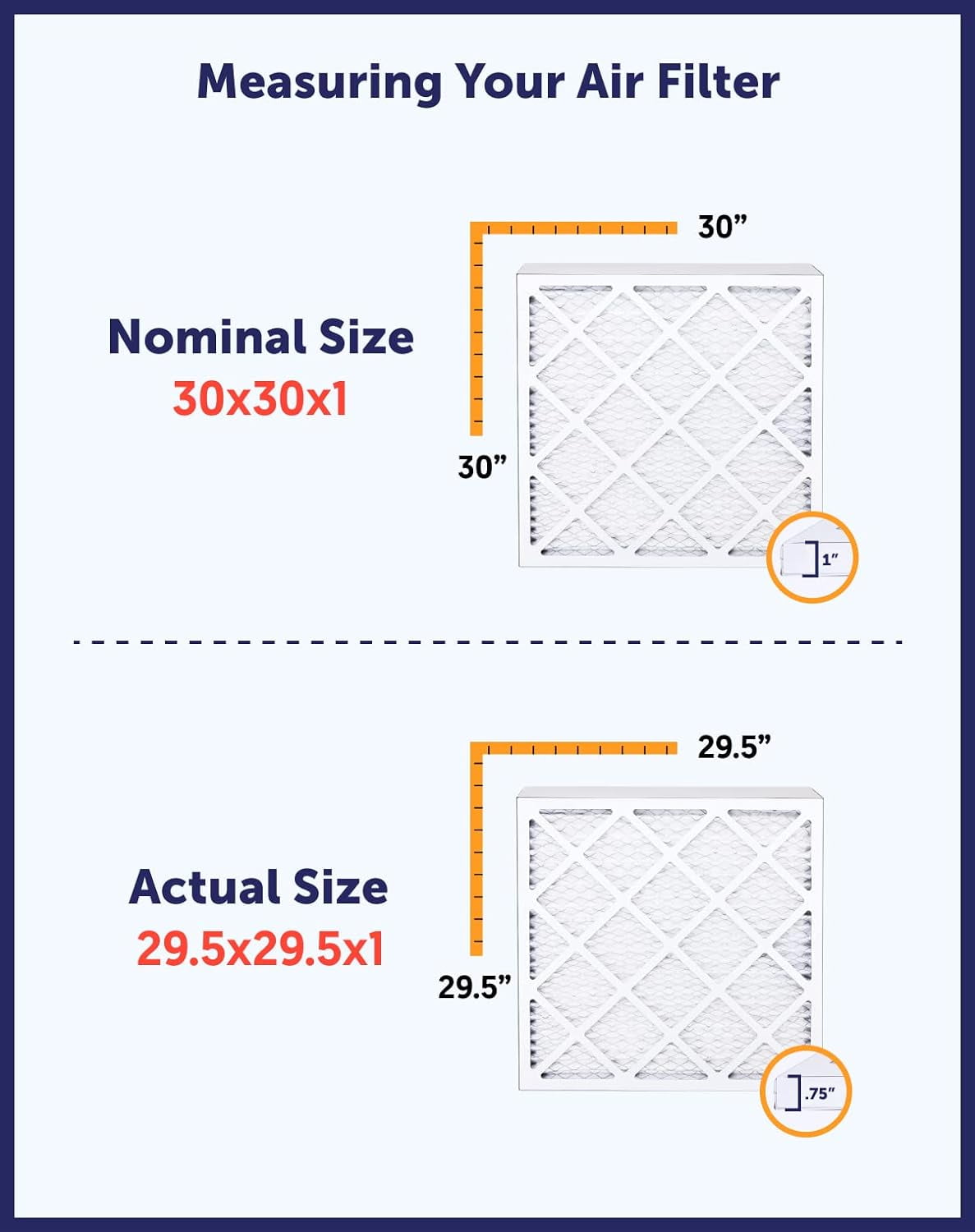 Filter King 16-3/8x21-1/2x1 Air Filter | 4-PACK | MERV 8 HVAC Pleated A/C Furnace Filters | MADE IN USA | Actual Size: 16.38 x 21.5 x .75"