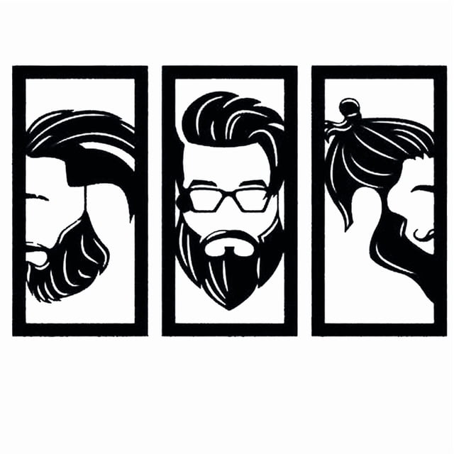 Cuadro Decorativo de Metal con Diseño barberia Extra grande