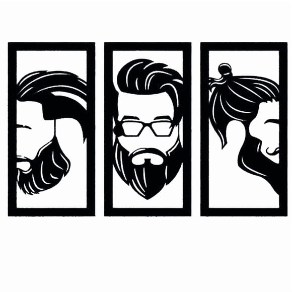 Cuadro Decorativo de Metal con Diseño barberia Extra grande