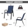 thumbnail image 4 of CHINNLUU Patio Chairs Set of 6, Stackable Outdoor Dining Chairs for All Weather Textilene Fabric & Metal Frame, Outdoor Chairs Set for Backyard Deck Garden, 4 of 8