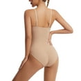thumbnail image 2 of Shapewear Bodysuit for Women with Chest Pad Tummy Control Body Shaper for Women Hip Lifting Function (Beige), 2 of 4