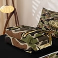 thumbnail image 5 of meiyoeat Camouflage Basketball Zipper Full Size Comforter Sets with Fitted Sheet and 2 Pillowcases for Boys, Dripping Sport Zipper Bedding Set, Green Brown, Black Reversible, 4-Piece, 5 of 7