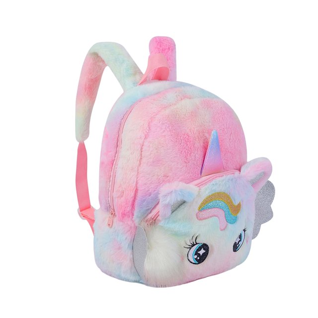 Mochila De Viaje Para NiñO Y NiñA, Mochila Con Cremallera Grande Con DiseñO De Unicornio De Dibujos Animados, Bola Colgante