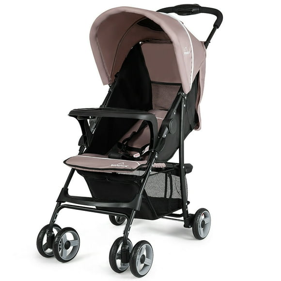 Costway Foldable Lightweight Baby Stroller Travel Pushchair 0-36 Months Age Group 13 lbs Coffee