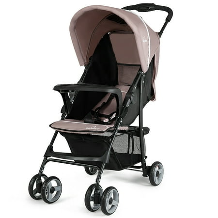 Costway Foldable Lightweight Baby Stroller Kids Travel Pushchair 5-Point Safety