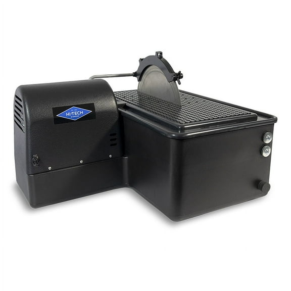 Hi-Tech Diamond 10" Lapidary Equipment Slab Saw - Rock, Stone, Glass Cutting, Slabbing, Sawing Machine Includes TWO 10" Diamond Saw Blades