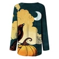 thumbnail image 5 of Costumes d'Halloween pour Femmes 2023 T-Shirt Col Rond Imprimé Halloween Manches Courtes T-Shirt Blouse Hauts Chemises Grande Taille pour Femmes en Liquidation, 5 of 5