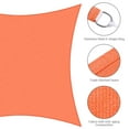 thumbnail image 6 of Yescom 23x22FT Rectangle Sun Shade Sail UV Block Commercial Carpark Pool Camping Playground Outdoor Bright Orange, 6 of 10