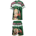 thumbnail image 3 of Looney Tunes Cartoons Boys Girls Short Sleeve Mesh T-Shirt And Shorts Outfit Set Summer Clothes Set for Kids, 3 of 8