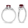 thumbnail image 4 of 3/4 Carat (ctw) Lab Created Heart Ruby Ring in 14K White Gold, 4 of 4