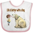 thumbnail image 3 of Inktastic Life is Better with a Dog Boys or Girls Baby Bib, 3 of 4