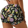 thumbnail image 2 of Kdxio Cartoon Astronaut In Spacesuit Print Workout Shorts for Women Seamless Soft Smooth Gym Yoga Scrunch Active Shorts, 2 of 5