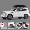 thumbnail image 2 of Simulación 1/32 Nissan Patrol Modelo de coche de aleación Adornos con acustóptico Coche de juguete para niños, 2 of 5