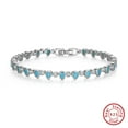 thumbnail image 2 of S925 Sterling Silver Bracelet Pear-shaped Turquoise Casting Tennis Bracelet, 2 of 2