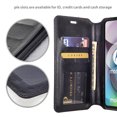thumbnail image 3 of SPY Case for Motorola Moto One 5G Ace Case [Kickstand] Cute Leather Wallet Phone Case Cover ID & Credit Card Slot for Girls Women - Black, 3 of 6