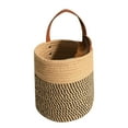 thumbnail image 1 of COOLL Hanging Basket Natural Hand-woven Faux Leather Rattan Household Flower Storage Baskets for Home, 1 of 8