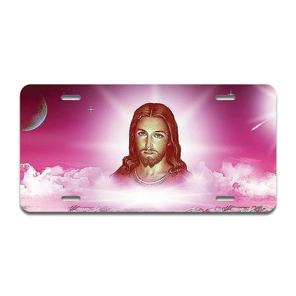 Jesus Aluminum License Plate| License Plate 12" X 6" Fits Any Car, Truck, SUV, RV, or Trailer | Made in The USA