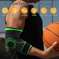 thumbnail image 3 of Ofertas Únicas 1 Par Manga de Compresión para Codo Manga para Tendinitis y Alivio del Dolor de Tenis Férula para Codo para Hombres y Mujeres L Verde, 3 of 7