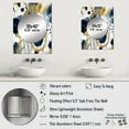 thumbnail image 4 of Designart "Abstract Pattern with Blue and Golden Textures IV" Abstract Mirror Wall Decor - Modern Blue Abstract Mirror Wall Art For Bathroom - 40" x 30" Inch, 4 of 5