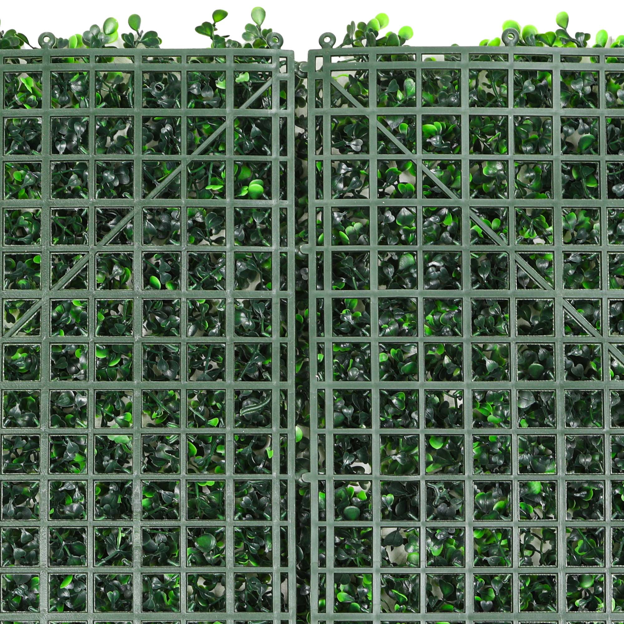 Uforic 24 Pcs 20"x20" Artificial Grass Wall Panels UV-Resistant Indoor/Outdoor Privacy Hedge Green