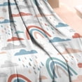 thumbnail image 3 of Boho Bohemia Rainbow Blanket,Comfortable Soft Flannel Throw Blanket,All Season,Warm Lightweight Blankets for Sofa Bed Couch Living Room Chair,30"x40"(80x100cm), 3 of 4