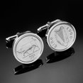 thumbnail image 2 of Irish Cufflinks- Lucky Bull Cufflinks- Genuine Irish 5p Coins C87, 2 of 2