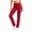 Red, variant on Gealkoca Straight Leg Leggings High Waisted Yoga Pants Casual Lounge Tummy Control Soft Workout Pants Solid Color Stretch Dress Pants with Pockets