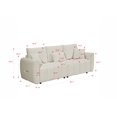 thumbnail image 4 of Modern Cloud Sofa, 80.7" Teddy Fabric with Deep Seat Cushions, Easy Assembly & Low Maintenance for Living Room, Bedroom, Apartment Office, Off White, 4 of 8