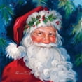 thumbnail image 2 of Comish, Susan 26x26 Gold Ornate Wood Framed with Double Matting Museum Art Print Titled - Hollyberry Santa, 2 of 4