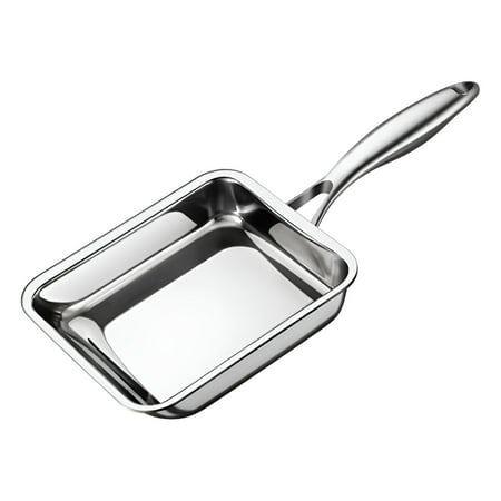 ACDANC 2026 New Japanese Omelette Pan-Tamagoyaki Nonstick Pan-Square Pan-Egg Roll Pan-Rectangle Frying Pan-Small Frying Egg Pan,Cooktop Safe,7.5 X 6.3 Inch (Stainless Steel) Stainless Steel Color