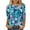 Mint Green-Shirts, variant on Jsaierl 3/4 Sleeve Tops for Women Summer Round Neck Shirts Trendy Print Ladies Blouses Workout Loose Fit Tunic Top S-5XL