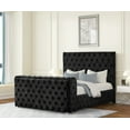 thumbnail image 6 of Encore Modern King Bed with Tufted Headboard & TV Storage|Solid Wood Construction, 6 of 9
