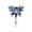 Blue, variant on Leather Hot Drill Butterfly Retractable Easy-to-pull Buckle Rhinestone Color Butterfly Easy-to-pull Keychain Document Buckle